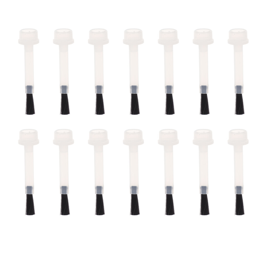 Solustre Black 40Pcs Nail Polish Bottle Replacement Brushes For Diy Nail Art
