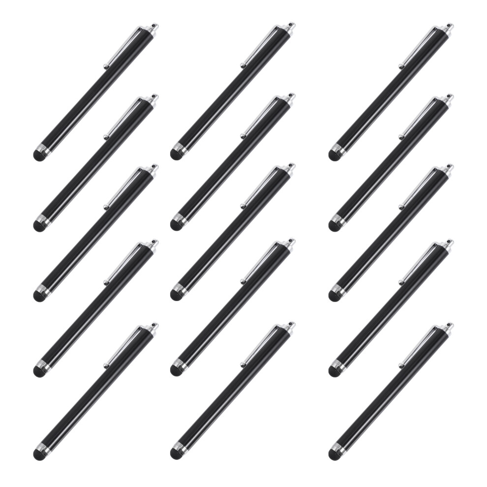 20Pcs Aluminum Stylus Pen For Touch Screens With Soft Rubber Nib Black 3163543853766