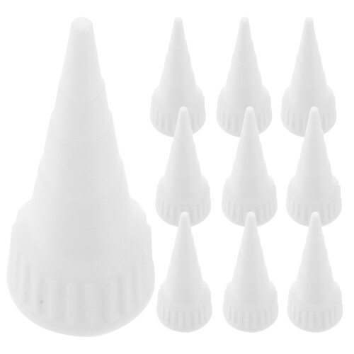 20Pcs White Glue Nozzle Tips Precision Applicator for DIY Crafting
