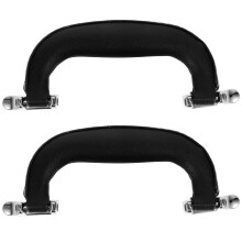 2Pcs Leather Suitcase Handle Replacement Durable Black Luggage Grip