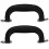 2Pcs Leather Suitcase Handle Replacement Durable Black Luggage Grip 1