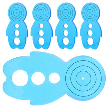 5Pcs Blue Paper Quilling Tool Comb Plastic Tray for Organized Crafting