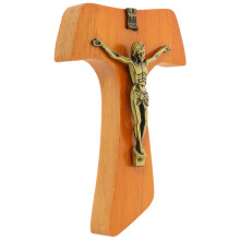 Wood Wall Hanging Cross Hand Carved Rustic Decor For Living Room