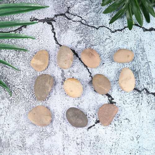 1 Pcs Natural Pebbles Stones Hand-Painted Rocks 2