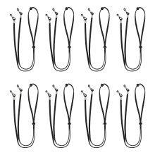16Stk Schwarzes Brillenband Stoff - Strap Eyewear Kette Alltagsnutzung