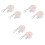 6Pcs Aluminum White 360 Rotating Flag Pole Clips for Fixing Flagpoles 4