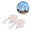6Pcs Aluminum White 360 Rotating Flag Pole Clips for Fixing Flagpoles 11