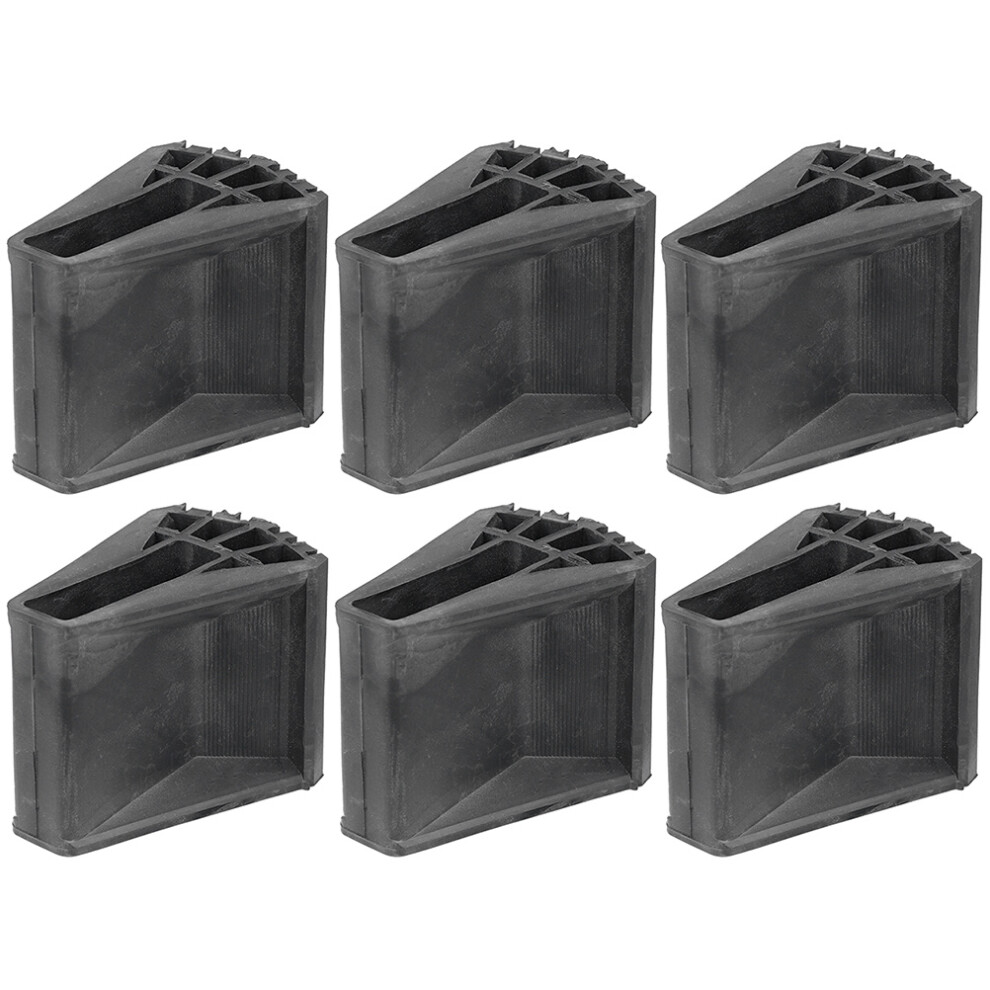 6Pcs Black Rubber Ladder Feet Pads Non-Slip Covers For Bunk Bed Steps 3062675829437