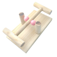3Pcs Durable Wooden Seesaw Toy Creative Parrot Bite Toy for Pets