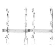 2Pcs Iron Fire Extinguisher Wall Hanger Silver Sturdy Storage Bracket