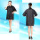 1pc Waterproof Work Clothes Women's Overall Jacket Barber Cape Black 10