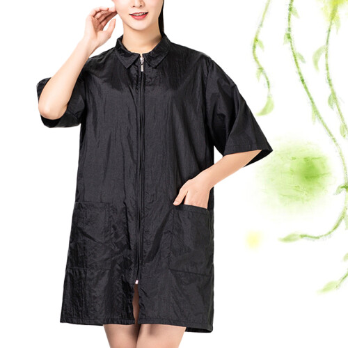1pc Waterproof Work Clothes Women's Overall Jacket Barber Cape Black 1