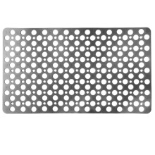 Grey Tpe Non-Slip Bathroom Carpet with Suction Cups for Home Bath