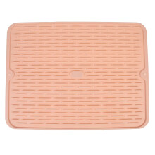 1Antislip Siliconen Vaatdroogmat En Onderzetter Roze