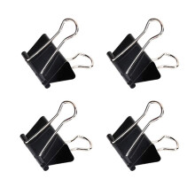 96pcs Office Stationary Binder Clips Paper Clips Black