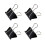 96pcs Office Stationary Binder Clips Paper Clips Black 1