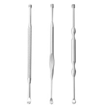 6Pcs Silver Ear Wax Removing Tool Sturdy Stainless Steel Ear Scoop Kit