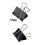 96pcs Office Stationary Binder Clips Paper Clips Black 2