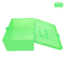 Mahjong Case: Large Capacity Plastic Storage Box With Handle - Green