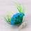 Blue Aquarium Decorations Plastic Plants Fish Tank Realistic Look 7