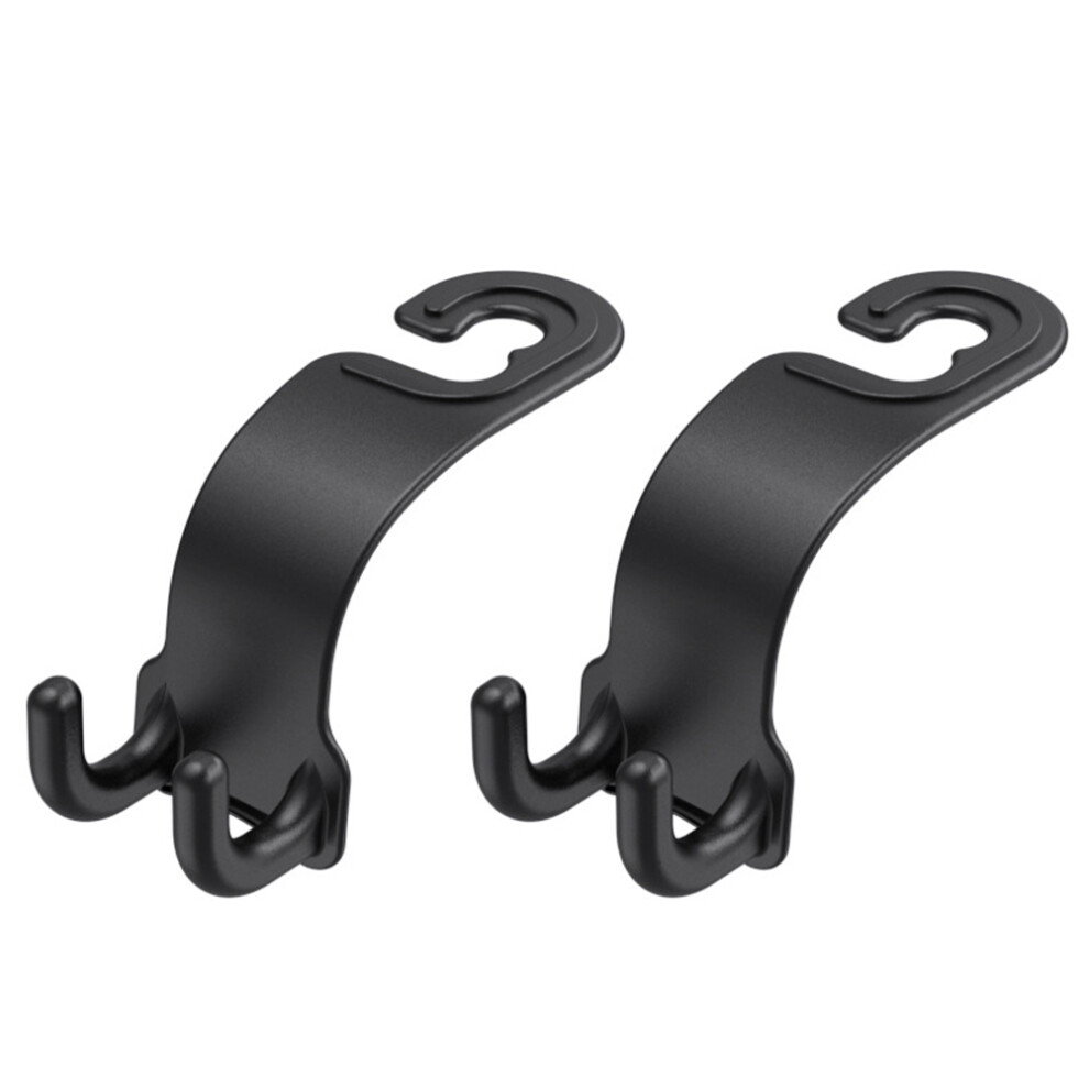 2Pcs Auto Hangers Car Seat Hooks Abs Back Seat Organizers Black 3292592195234
