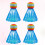 4Pcs Premium Blue LED Playing Shuttlecocks for Outdoor Badminton 9