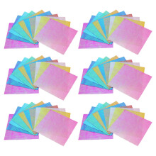 200 Sheets Glitter Handmade Origami Colorful Construction Paper Craft