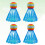 4Pcs Premium Blue LED Playing Shuttlecocks for Outdoor Badminton 7