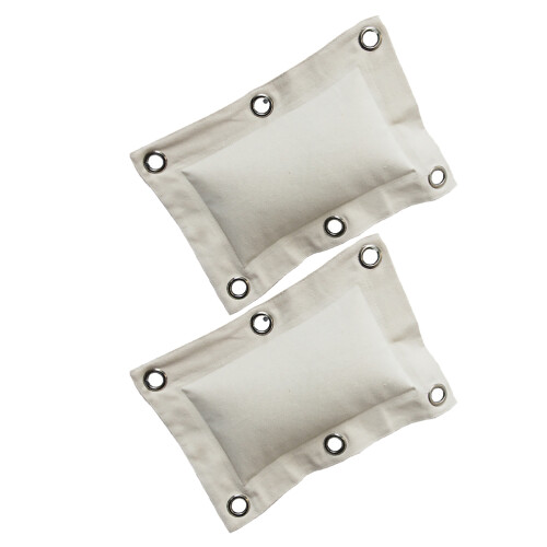 2Pcs Beige Wall Mounted Boxing Pad Durable Canvas for Home Workout