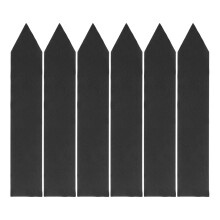 6Pcs Garden Stake Labels in Black Slate for Plants and Flowerpots