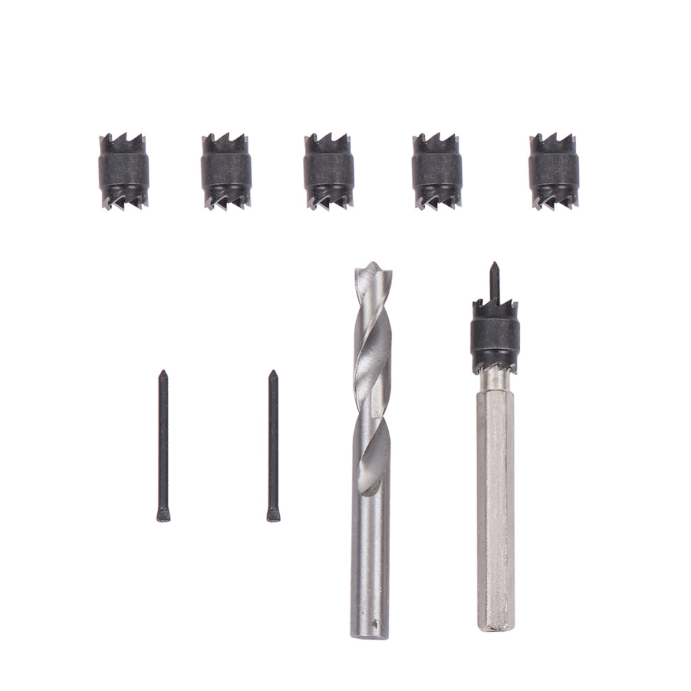 Vaguelly Silver 9Pcs Spot Weld Remover Drill Bits Efficient Double-Sided Blades