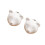 2Pcs White Ceramic Drawer Knobs Classic Pumpkin Design Cabinet Pulls 1