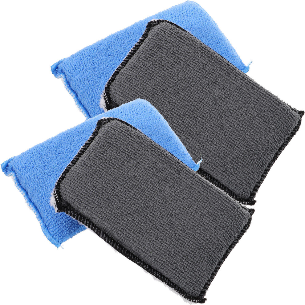 4Pcs Plush Car Cleaning Sponges Multi-Purpose Auto And Home Scrub Pads 3032575159163