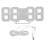 1Set Simple White LED Digital Clock Wall Hanging Mute Plastic Design 1