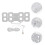 1Set Simple White LED Digital Clock Wall Hanging Mute Plastic Design 4