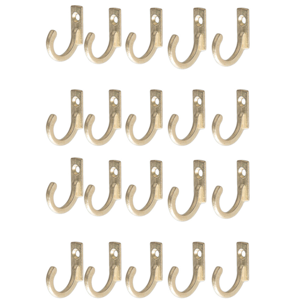 20Pcs Metal Wall Hooks Zinc Alloy Durable Yellow Wall Mount Hangers 3271520269247