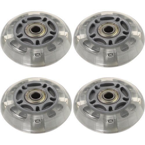 4Pcs Silver Skate Board Wheels Wear-Resistant PU Inline Skates