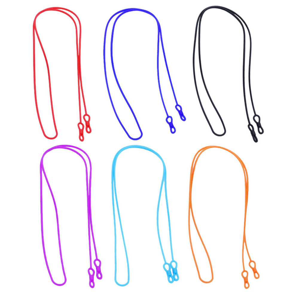 Happyyami 6Pcs Silicone Glasses Lanyards Decorative Colored Eyeglasses Holder