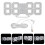 1Set Simple White LED Digital Clock Wall Hanging Mute Plastic Design 2