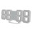 1Set Simple White LED Digital Clock Wall Hanging Mute Plastic Design 3