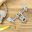 Raindrops 2 Pcs Sandbag Hanging Bracket 18.80x15.00x3.00cm Silver 6