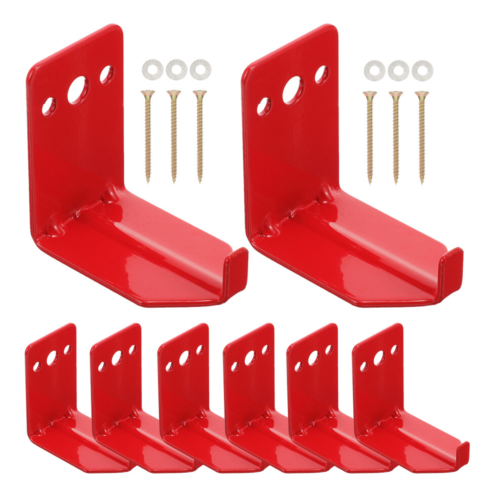 1Set Heavy-Duty Red Fire Extinguisher Mount Iron Wall Bracket 3053133025751