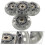 4Pcs Silver Skate Board Wheels Wear-Resistant PU Inline Skates 6