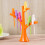 6 pcs plastic bird fruit forks with tree holder for party or home use 9