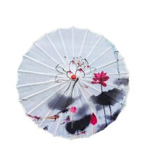 Chinese Dance Umbrella with Elegant Peony Pattern, Large Oiled Paper Parasol for Wedding and Cosplay