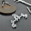 Raindrops 2 Pcs Sandbag Hanging Bracket 18.80x15.00x3.00cm Silver 4