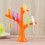 6 pcs plastic bird fruit forks with tree holder for party or home use 7