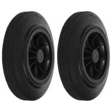 2Pcs Trash Can Wheel Accessories Black Rubber Plastic for Easy Move