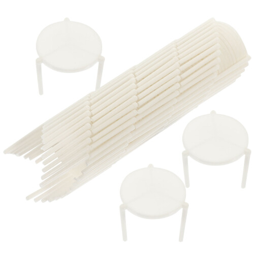 100Pcs White Plastic Pizza Tripod Stackable Support Frame for Catering 2