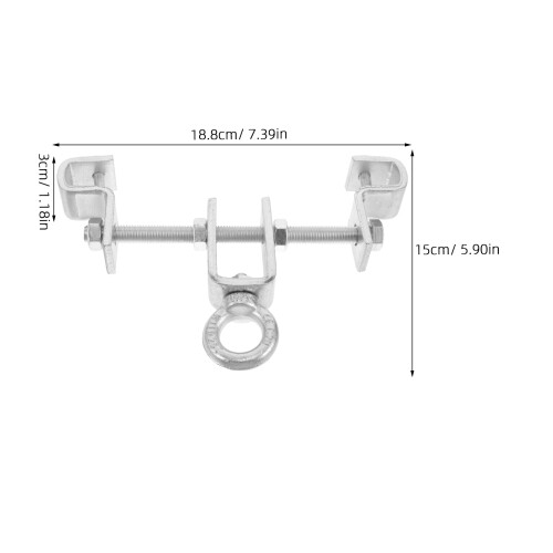 Raindrops 2 Pcs Sandbag Hanging Bracket 18.80x15.00x3.00cm Silver 1